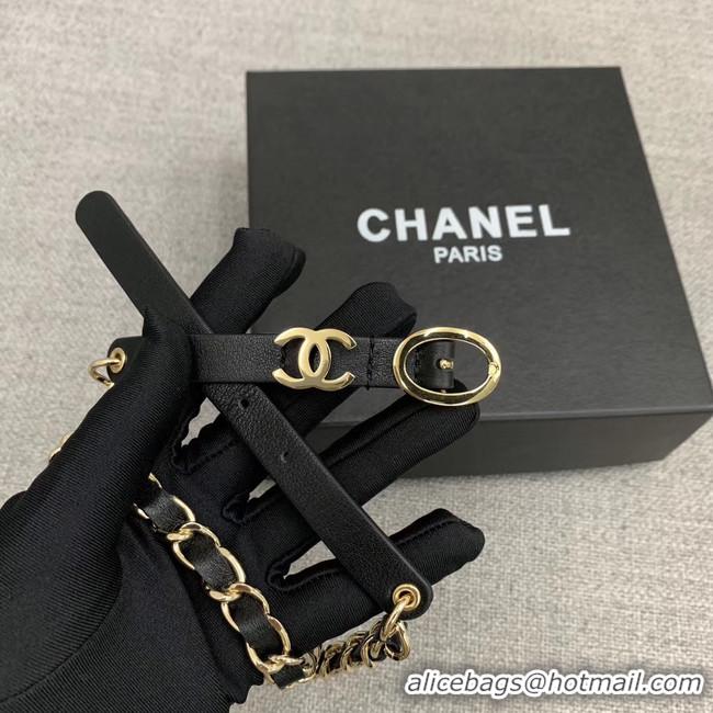 Fashion Discount Chanel Original Calf Leather 2.0CM 3600 black