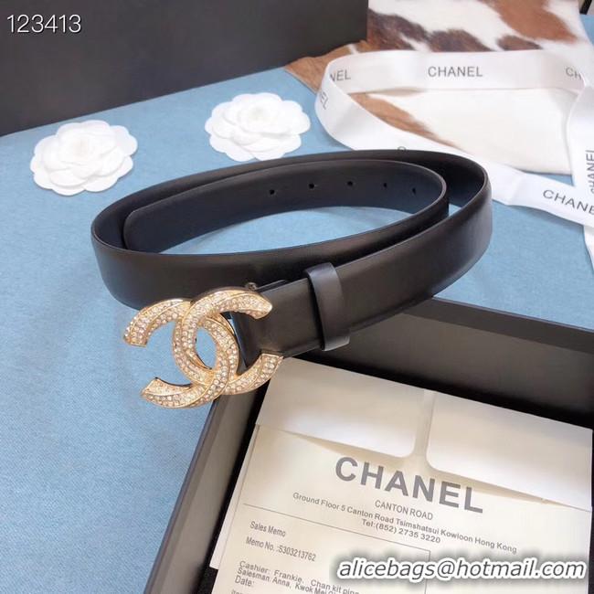 Buy Cheapest Chanel Original Calf Leather 3602 black Gold