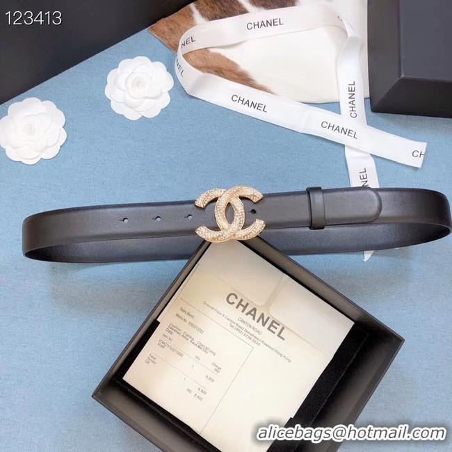 Buy Cheapest Chanel Original Calf Leather 3602 black Gold