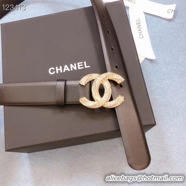 Buy Cheapest Chanel Original Calf Leather 3602 black Gold