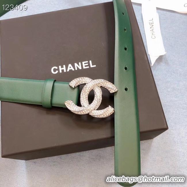 Trendy Design Chanel Original Calf Leather 3602 Green Silver