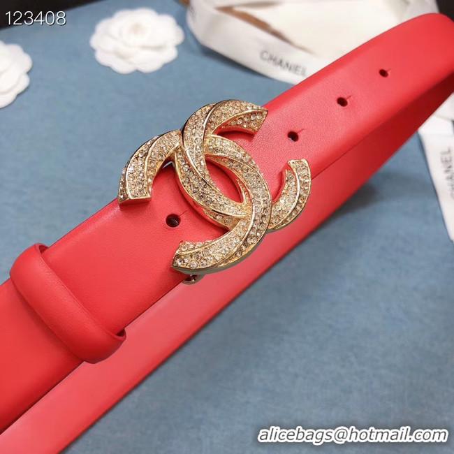 Good Taste Chanel Original Calf Leather 3602 Red Gold