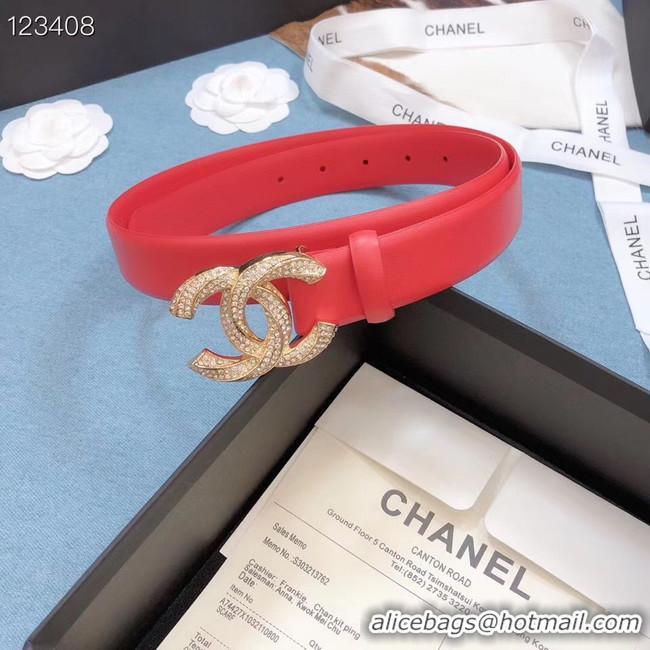 Good Taste Chanel Original Calf Leather 3602 Red Gold