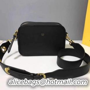 ​Grade Quality Fendi FF Shoulder Bag With Leather Strap 8BR605 Black