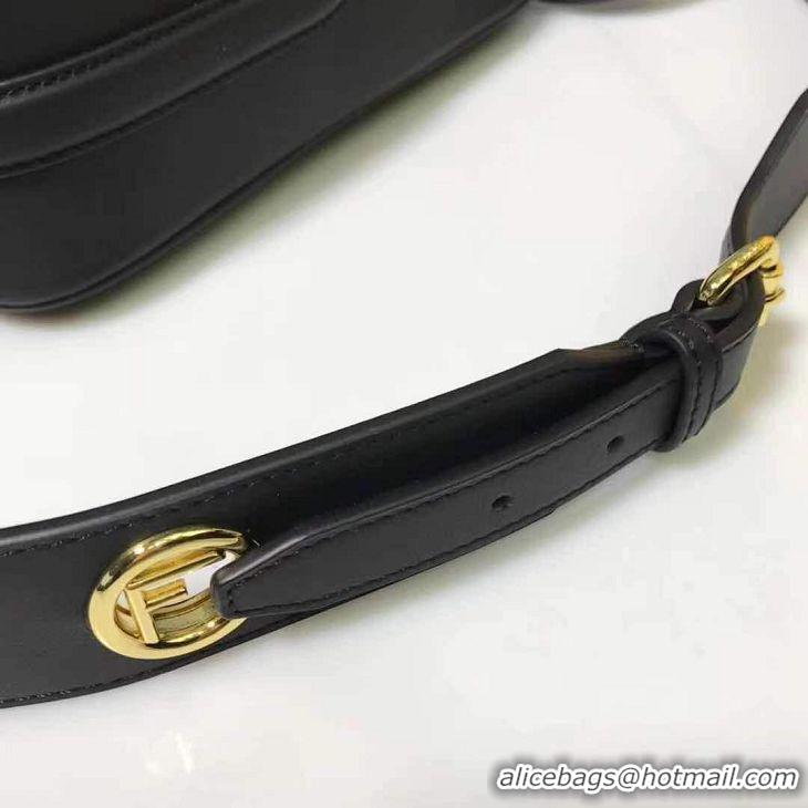 ​Grade Quality Fendi FF Shoulder Bag With Leather Strap 8BR605 Black