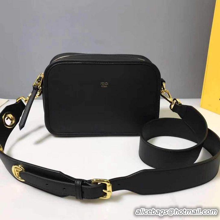 ​Grade Quality Fendi FF Shoulder Bag With Leather Strap 8BR605 Black