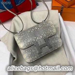 Shop Super Quality Hermes Constance Bag Togo Origianl Lizard Leather H9999 Gray