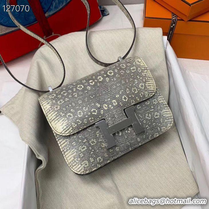 Shop Super Quality Hermes Constance Bag Togo Origianl Lizard Leather H9999 Gray