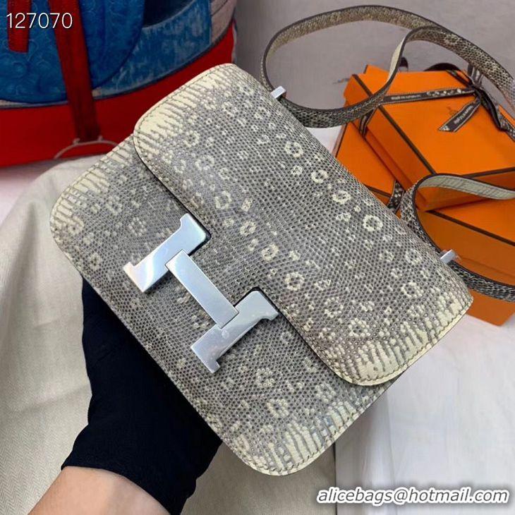 Shop Super Quality Hermes Constance Bag Togo Origianl Lizard Leather H9999 Gray