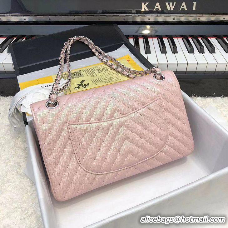 Buy Discount Chanel 2.55 Series Flap Bag Leather A1112CF Pink