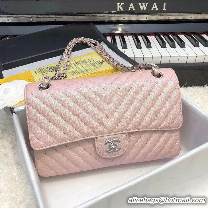 Buy Discount Chanel 2.55 Series Flap Bag Leather A1112CF Pink