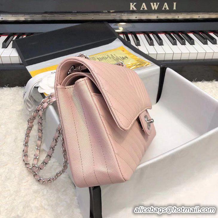 Buy Discount Chanel 2.55 Series Flap Bag Leather A1112CF Pink