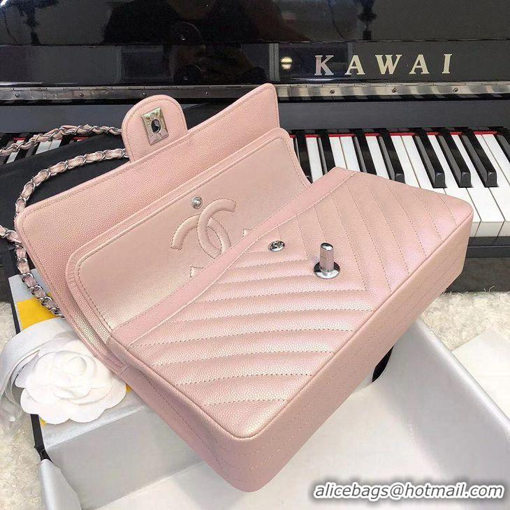 Buy Discount Chanel 2.55 Series Flap Bag Leather A1112CF Pink