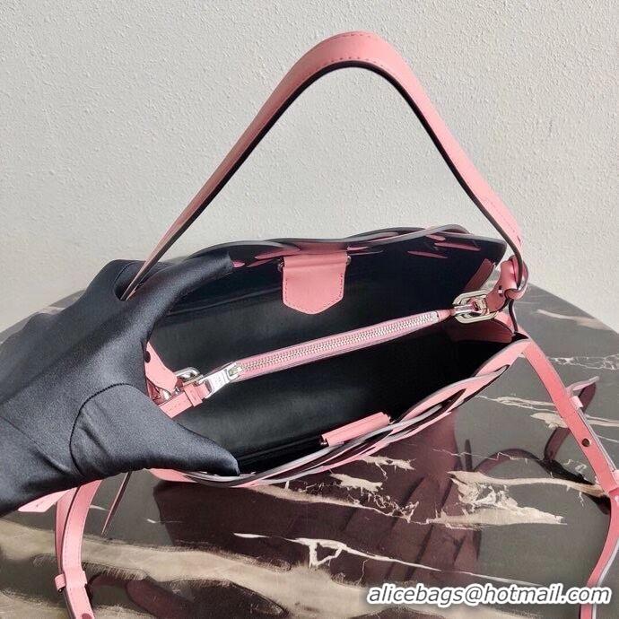 Good Product Prada Leather Prada Tress Handbag 1BA290 pink