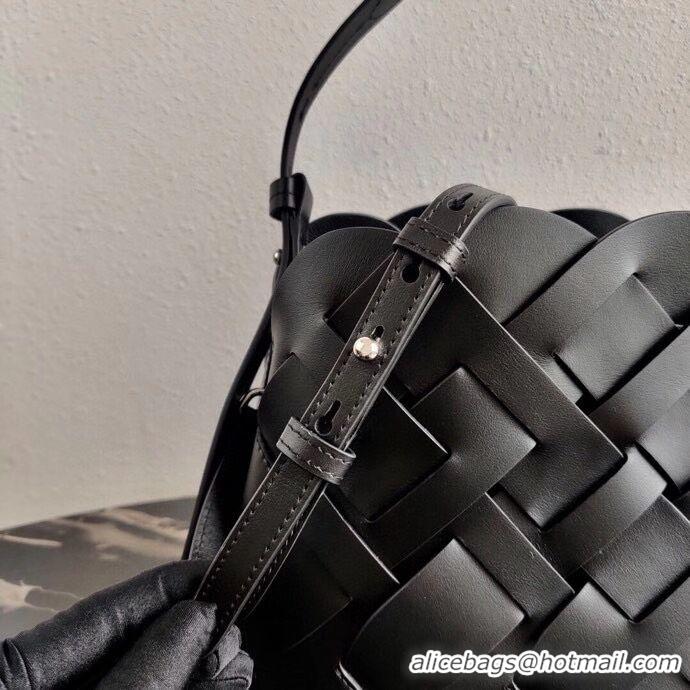 Unique Discount Prada Leather Prada Tress Handbag 1BA290 black