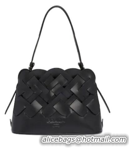 Unique Discount Prada Leather Prada Tress Handbag 1BA290 black