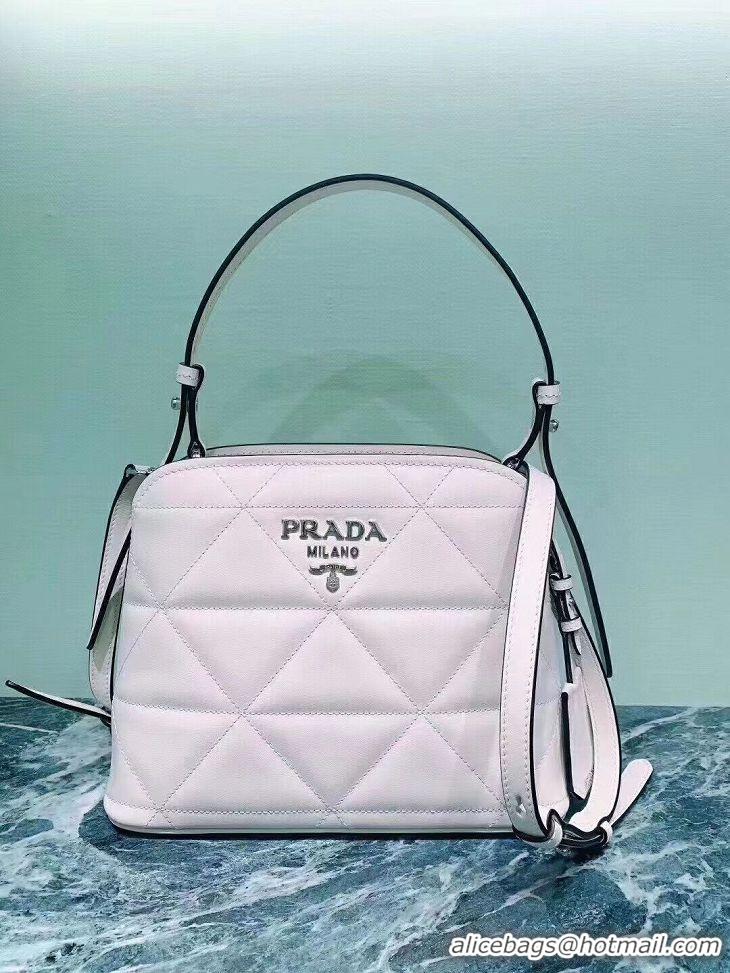 Shop Duplicate Prada Spectrum small leather bag 1BA311 White