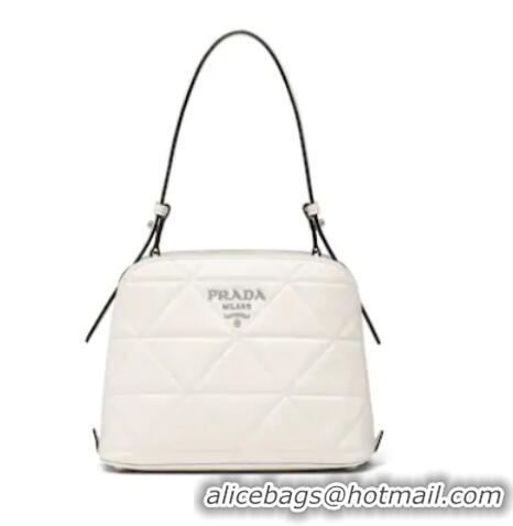 Shop Duplicate Prada Spectrum small leather bag 1BA311 White