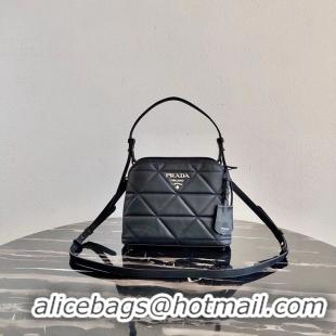 Luxury Discount Prada Spectrum small leather bag 1BA311 black