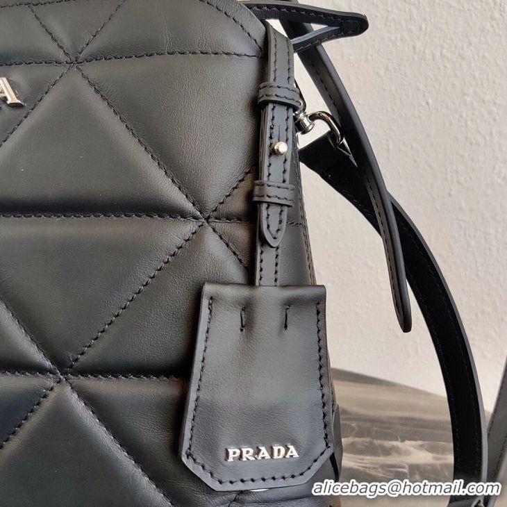 Luxury Discount Prada Spectrum small leather bag 1BA311 black