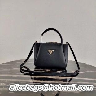 Market Sells Prada Deer skin bag tote 1BC145 Black