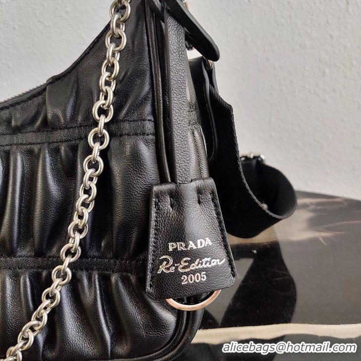 Best Design Prada Re-Edition 2005 leather bag 1BH20 black