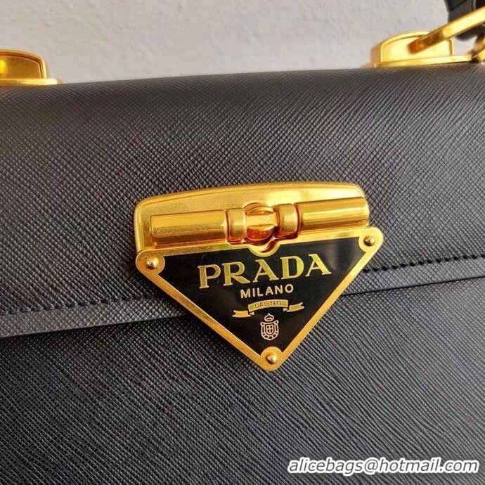 Shop Cheap Prada Saffiano leather Prada Symbole bag 1BN021 black