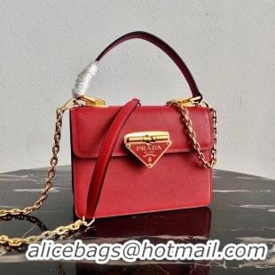 Top Quality Prada Saffiano leather Prada Symbole bag 1BN021 red