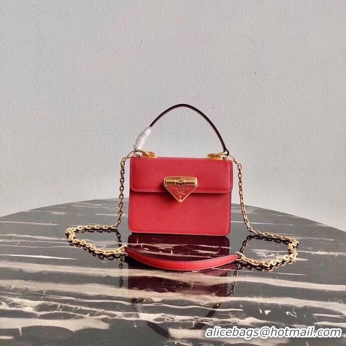 Top Quality Prada Saffiano leather Prada Symbole bag 1BN021 red