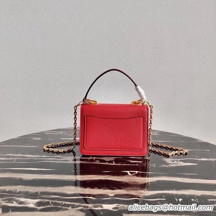 Top Quality Prada Saffiano leather Prada Symbole bag 1BN021 red