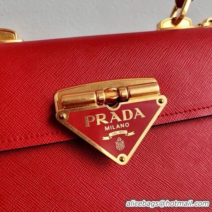 Top Quality Prada Saffiano leather Prada Symbole bag 1BN021 red