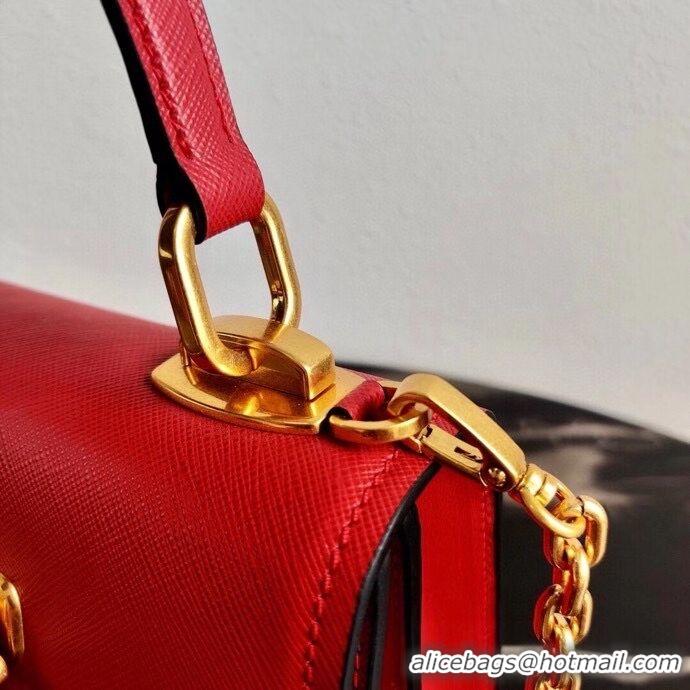 Top Quality Prada Saffiano leather Prada Symbole bag 1BN021 red