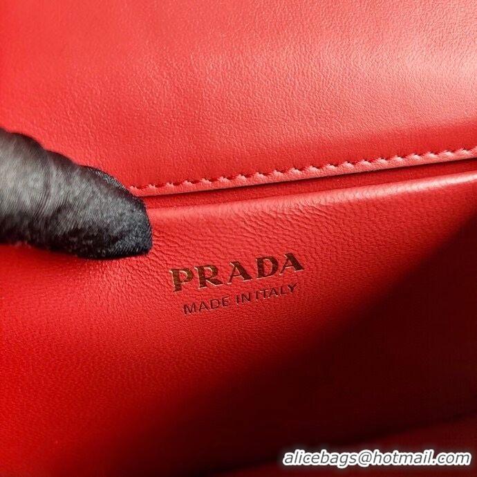 Top Quality Prada Saffiano leather Prada Symbole bag 1BN021 red