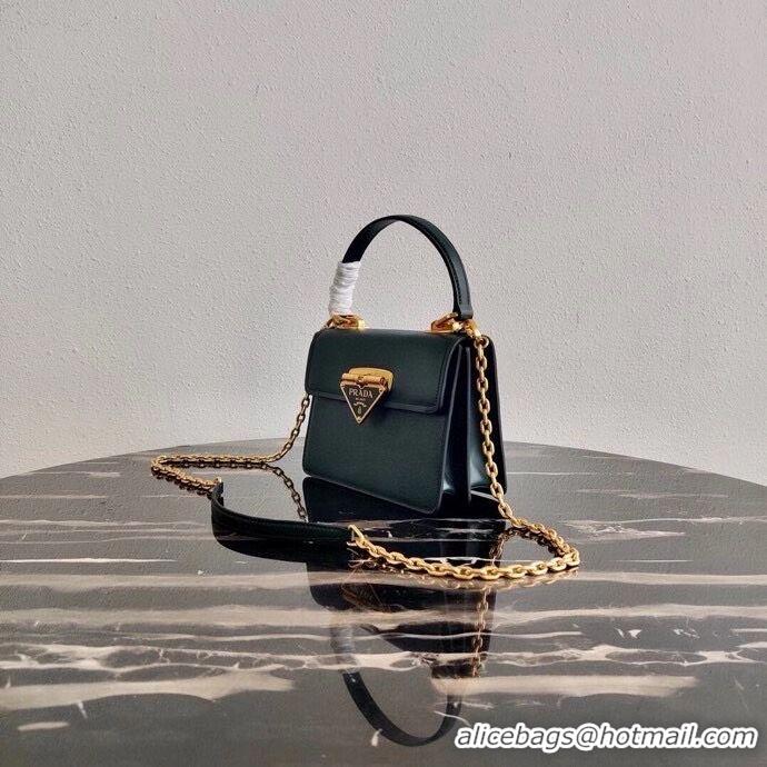 Promotional Prada Saffiano leather Prada Symbole bag 1BN021 blackish green