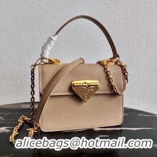 Buy Discount Prada Saffiano leather Prada Symbole bag 1BN021 Biscuits