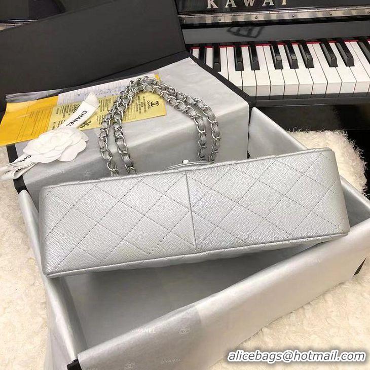 Most Popular Chanel 2.55 Series Flap Bag Leather A1112CF silvery