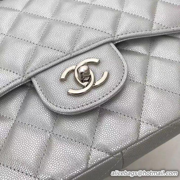 Most Popular Chanel 2.55 Series Flap Bag Leather A1112CF silvery