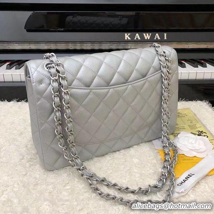 Most Popular Chanel 2.55 Series Flap Bag Leather A1112CF silvery