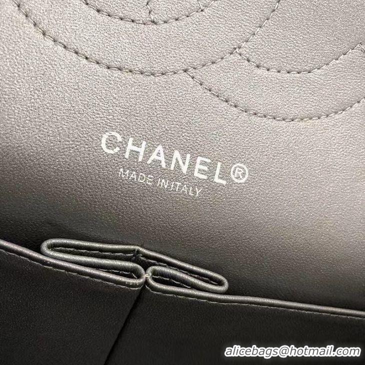 Most Popular Chanel 2.55 Series Flap Bag Leather A1112CF silvery