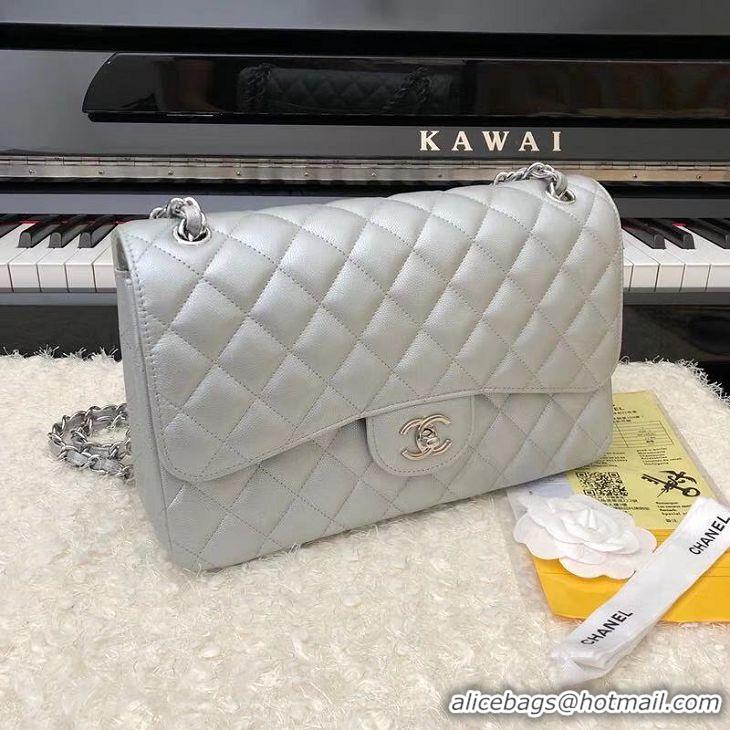 Most Popular Chanel 2.55 Series Flap Bag Leather A1112CF silvery