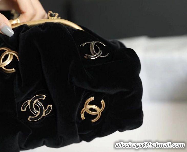 Luxury Discount Chanel Clutch Bag AS2137 black