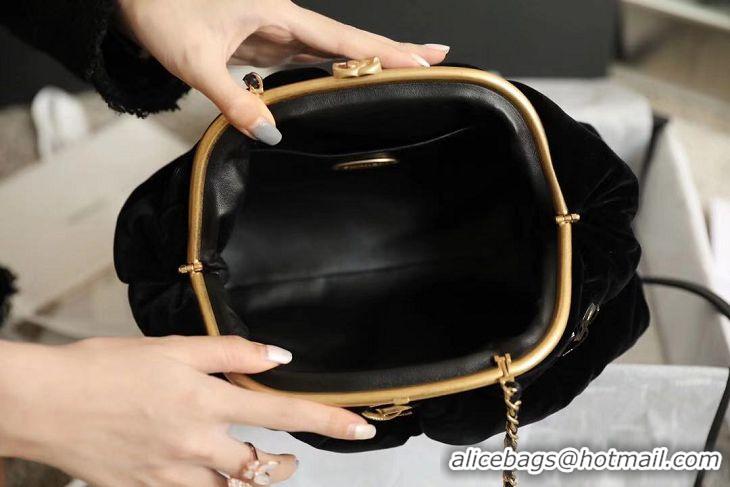 Luxury Discount Chanel Clutch Bag AS2137 black