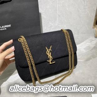 Unique Style Yves Saint Laurent IN CANVAS AND LEATHER Y434820 black