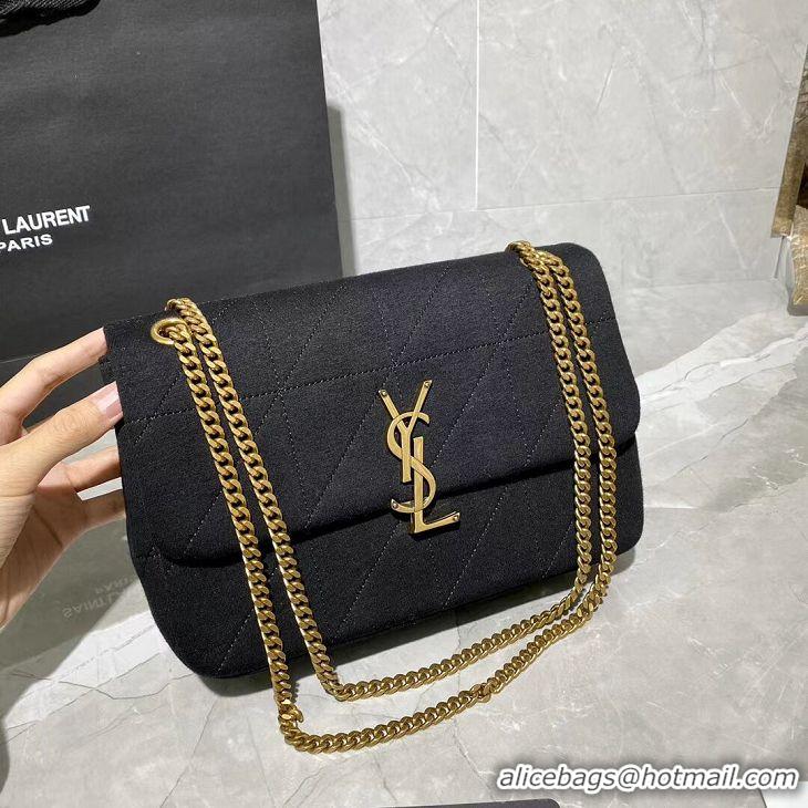 Unique Style Yves Saint Laurent IN CANVAS AND LEATHER Y434820 black