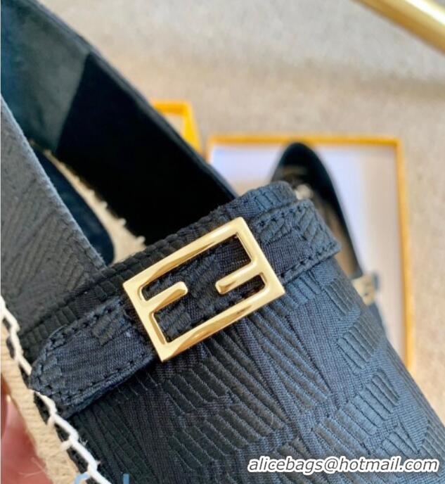 Low Price Fendi Baguette FF Canvas Espadrilles Blue 80724