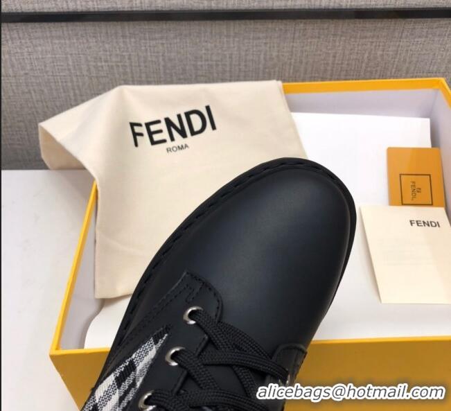 Most Popular Fendi Check Biker Ankle Boots Black 81763