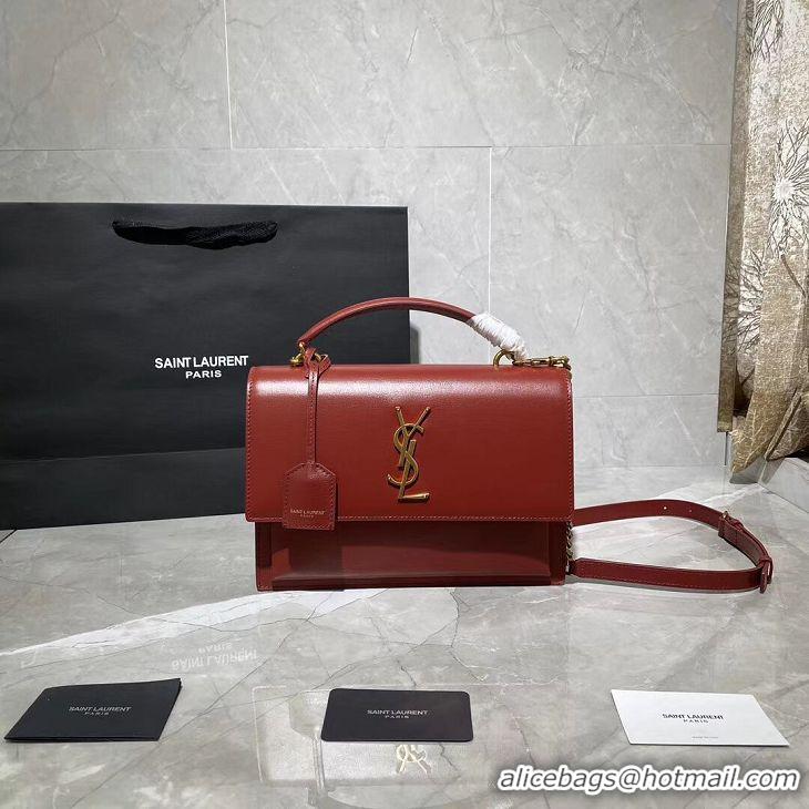 Good Taste Yves Saint Laurent Calfskin Leather Tote Bag Y634723 red