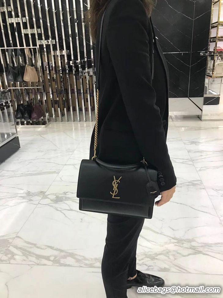 Cheapest Yves Saint Laurent Calfskin Leather Tote Bag Y634723 black