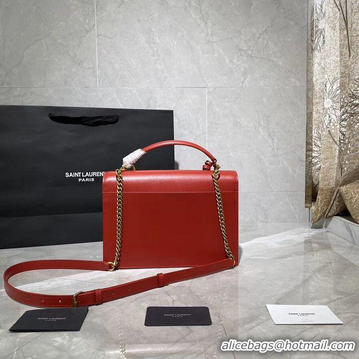 Low Cost Yves Saint Laurent Calfskin Leather Tote Bag Y634723 Bright red