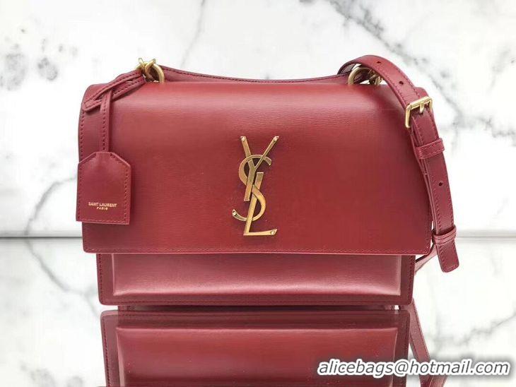 Low Cost Yves Saint Laurent Calfskin Leather Tote Bag Y634723 Bright red